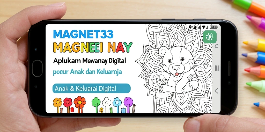 Antarmuka Mewarnai Digital yang menarik dan interaktif untuk anak-anak.
