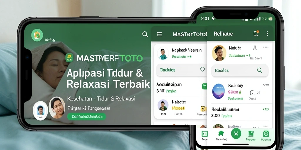 Antarmuka MASTERTOTO yang intuitif untuk tidur dan relaksasi.