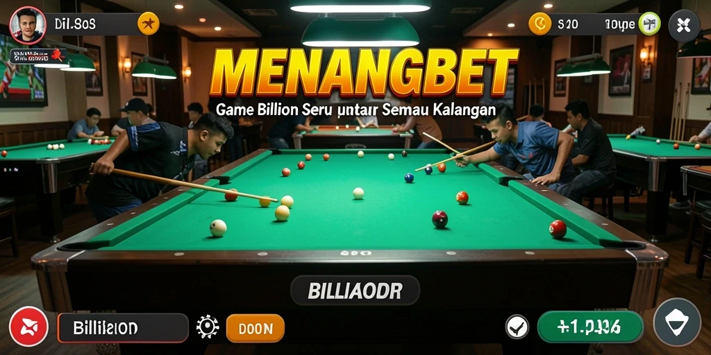 Antarmuka game Billiard MENANGBET yang menarik dan mudah dinavigasi.