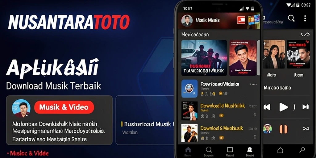 Antarmuka pengguna NUSANTARATOTO saat mengakses Download Musik.