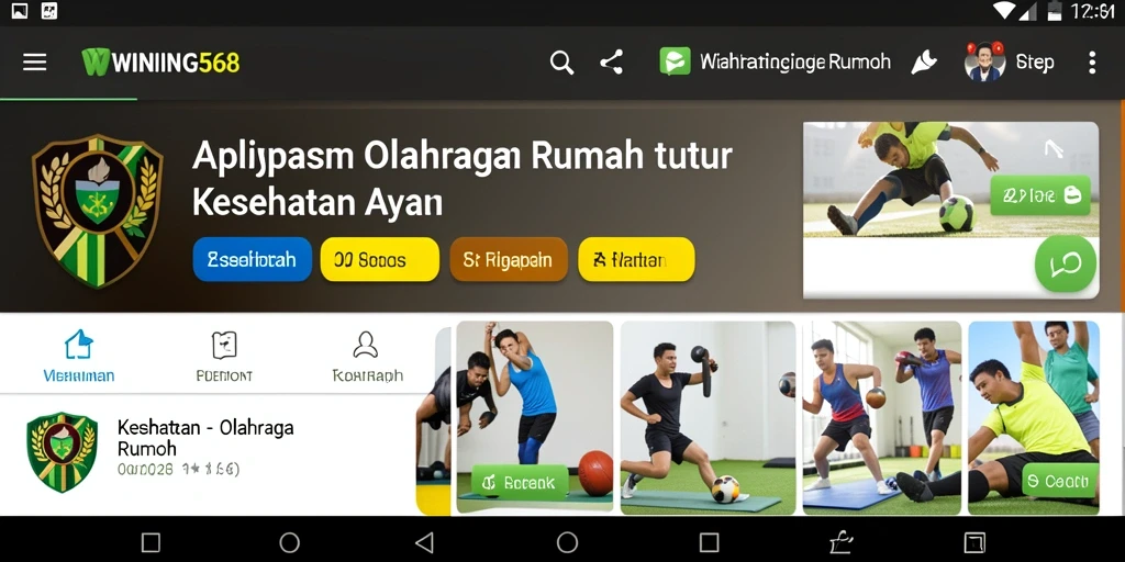 Antarmuka aplikasi WINNING568 yang sederhana dan intuitif.
